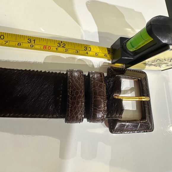 Annabella Brown Genuine Leather Cowhide Belt - Picture 4 of 5